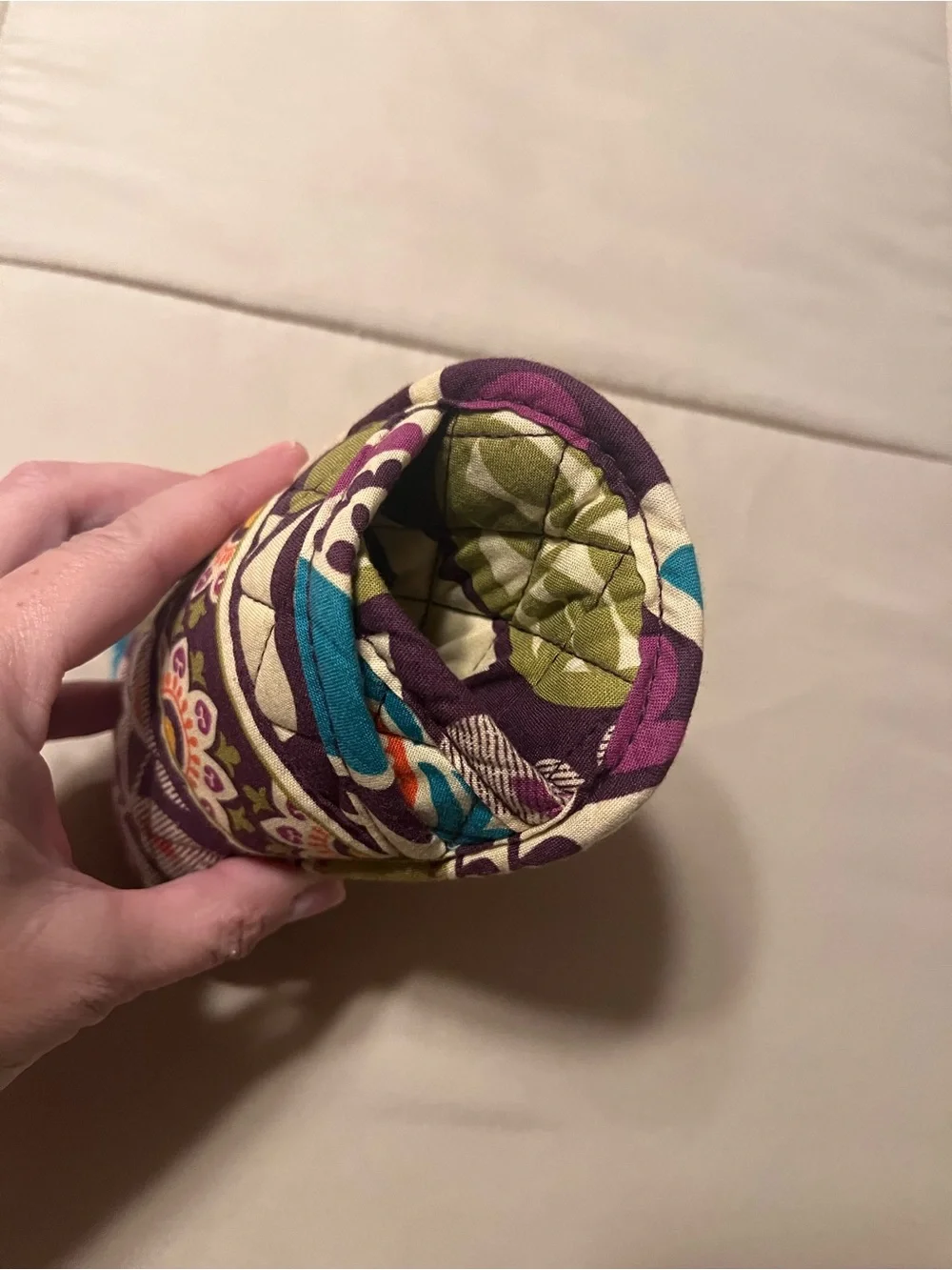Vera Bradley Quilted Purple Floral Soft Eyeglass Case for Glasses/Sunglasses